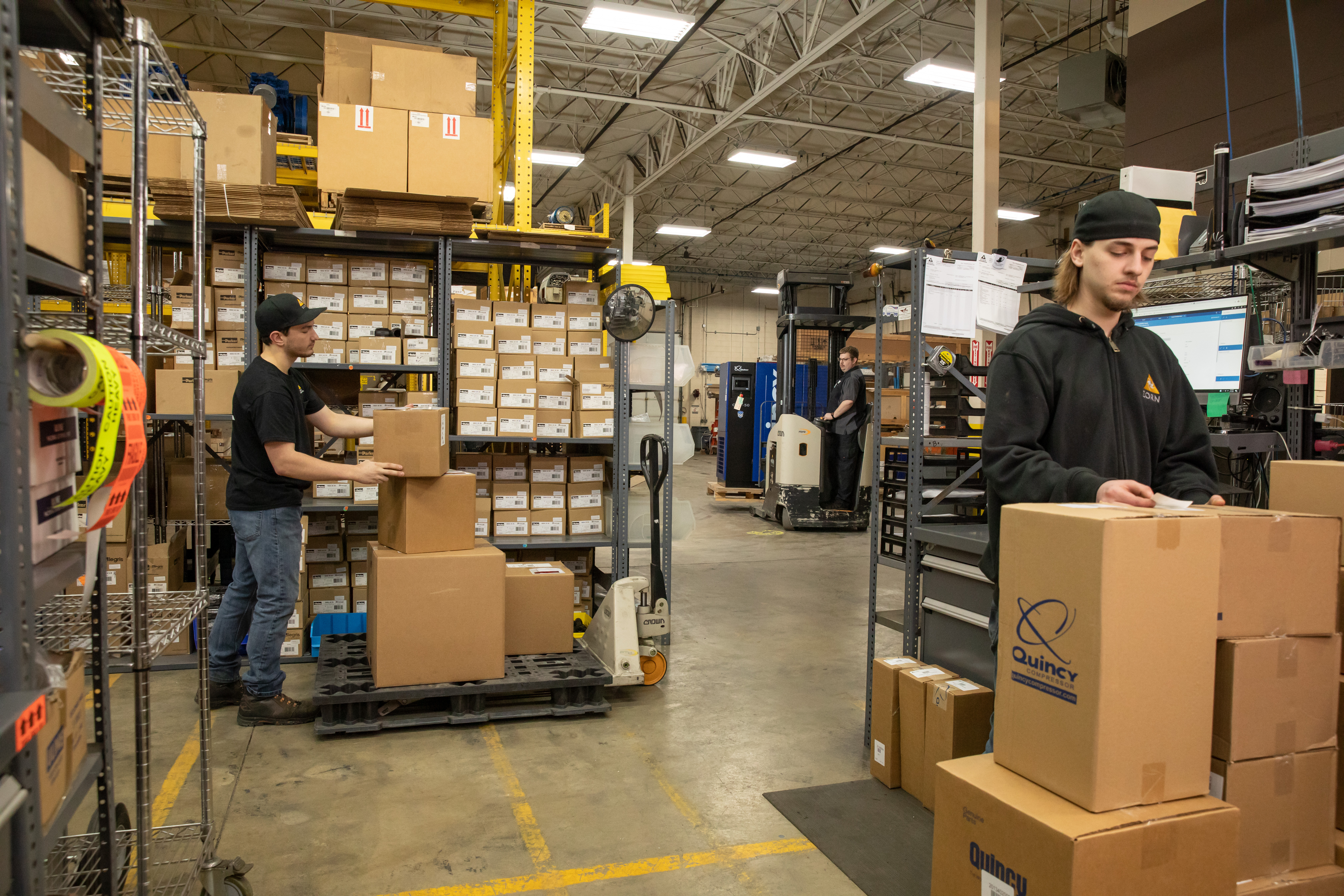 Employees Working in the Warehouse
