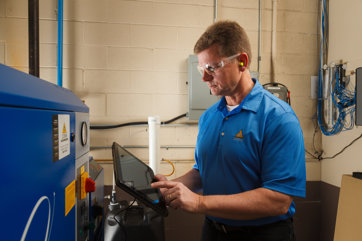 Zorn Employee doing Maintenance